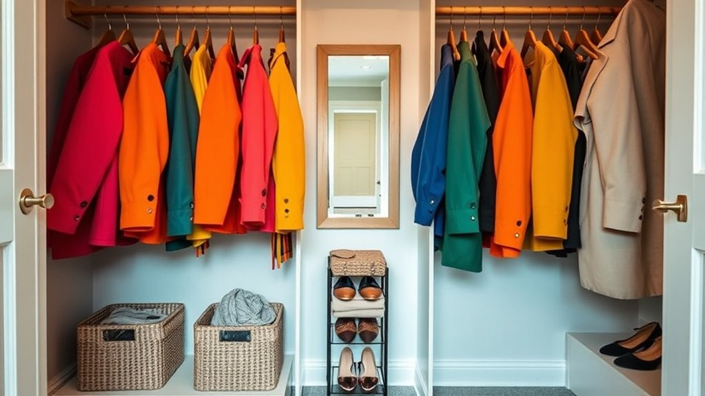 maximize coat closet space