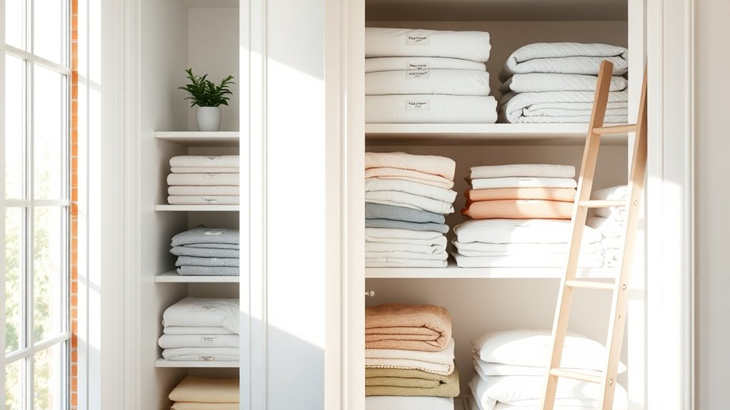 maximize linen closet efficiency