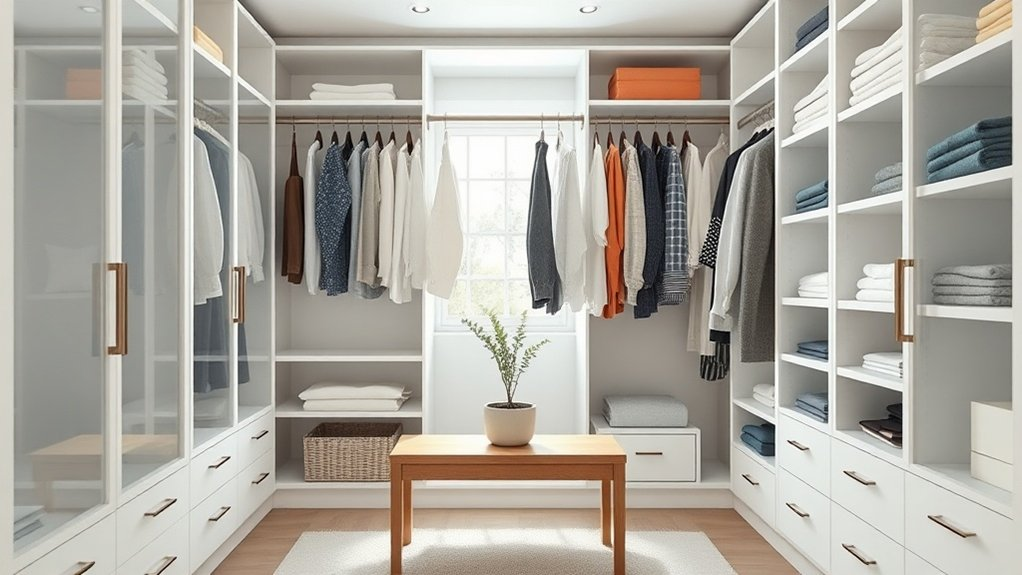 maximize minimalist closet space