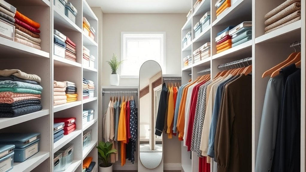maximize narrow closet space