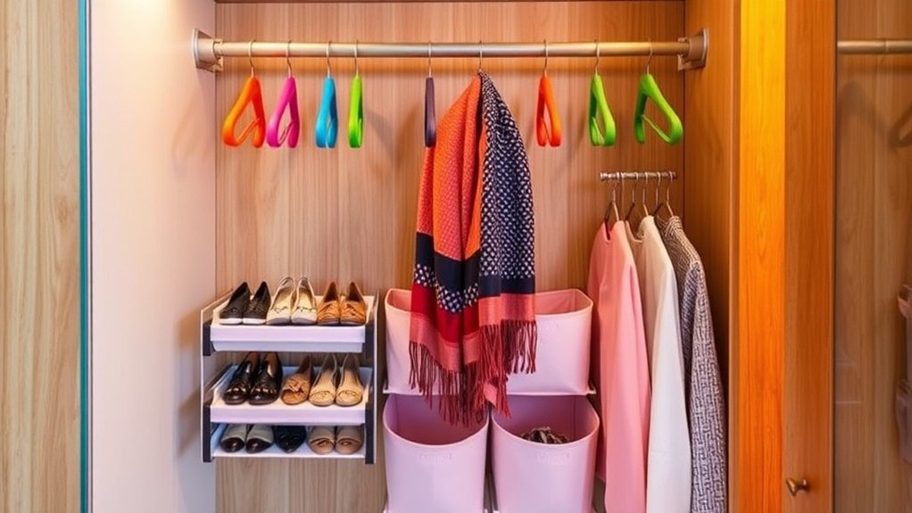maximize one rod closet space