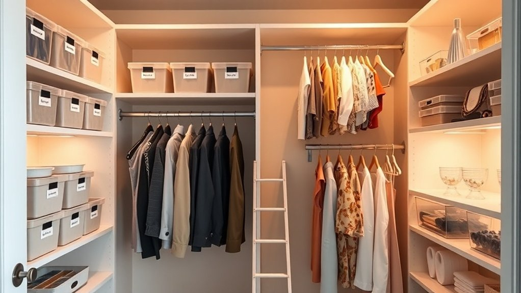 maximize shared closet space