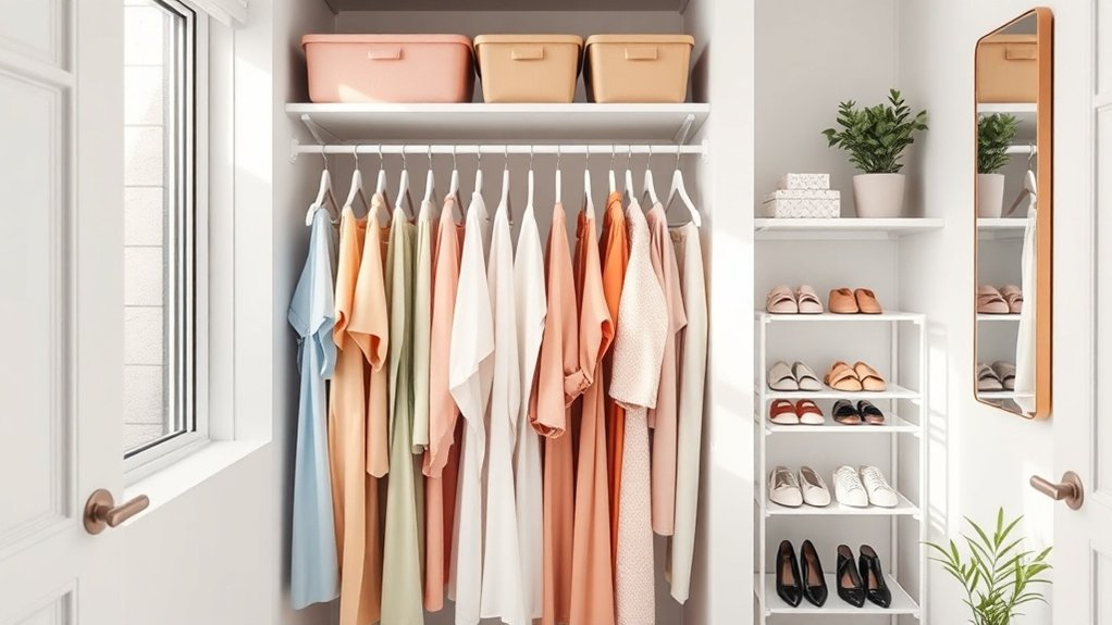 maximize small closet organization