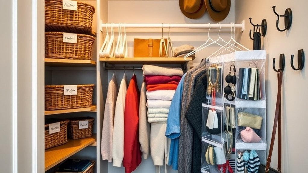 maximize small closet storage