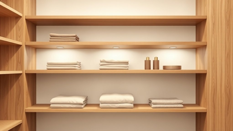 maximize space with shelves