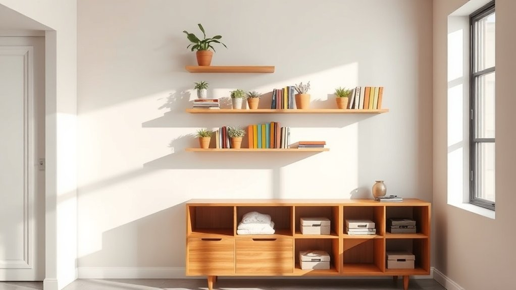 maximize space with shelving