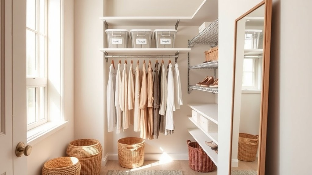maximize tiny closet space