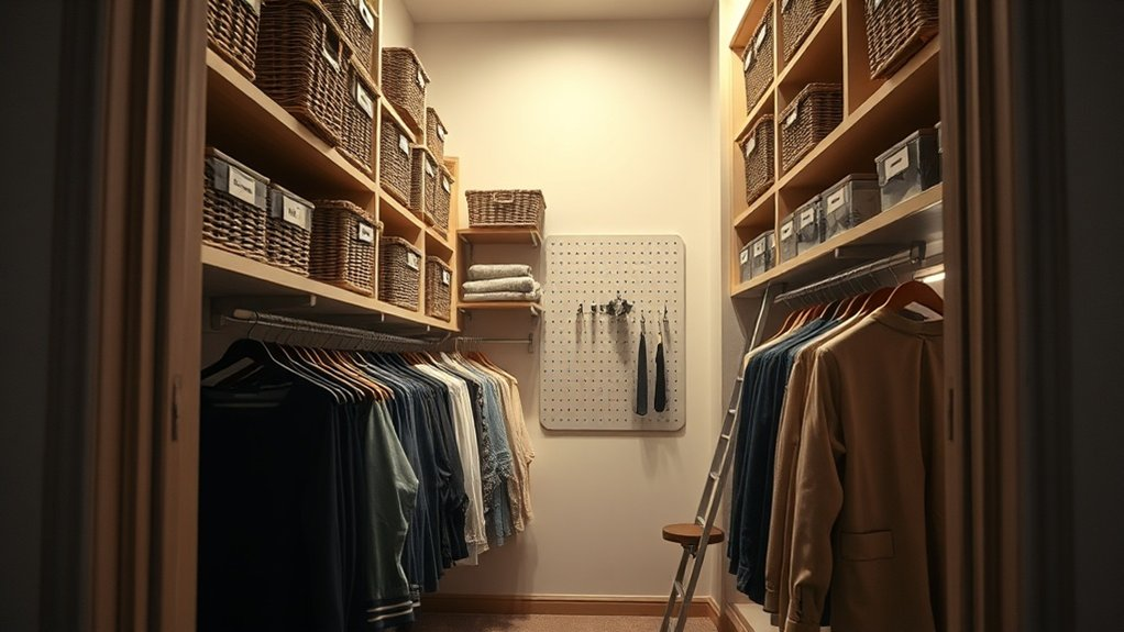 maximize vertical closet space