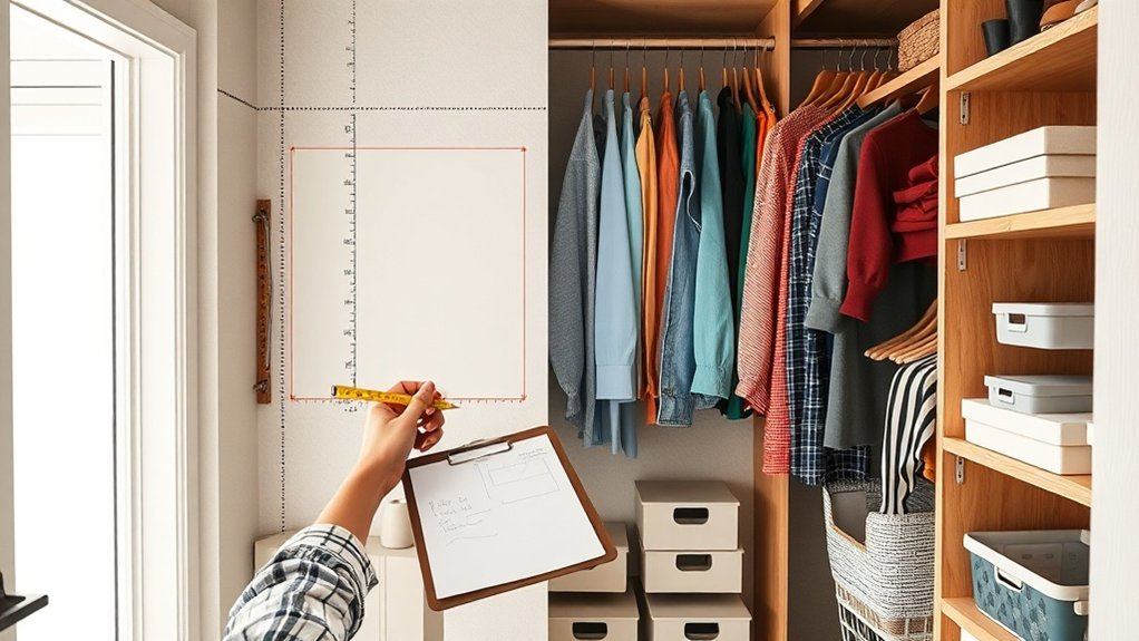 measure closet dimensions accurately