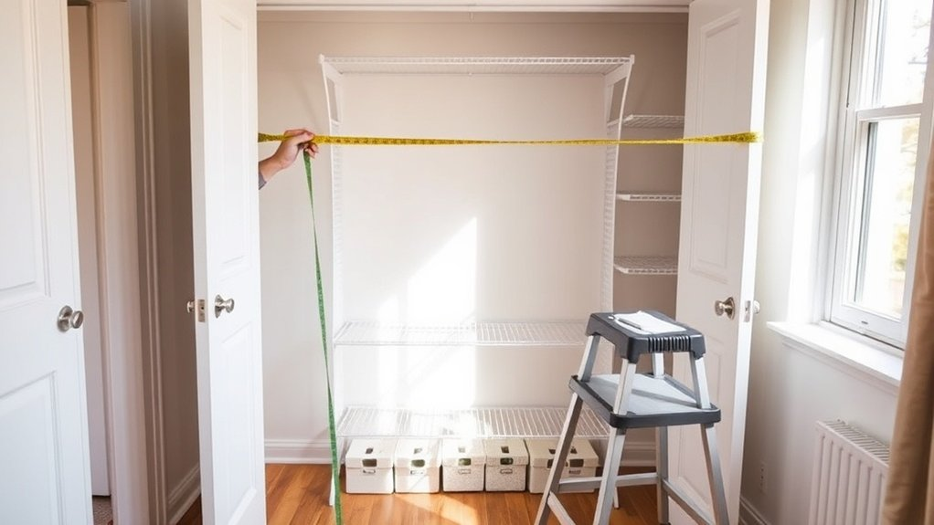 measure closet for storage