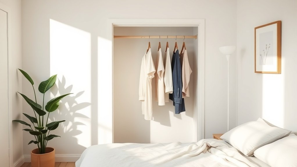 minimalist closet joyful living