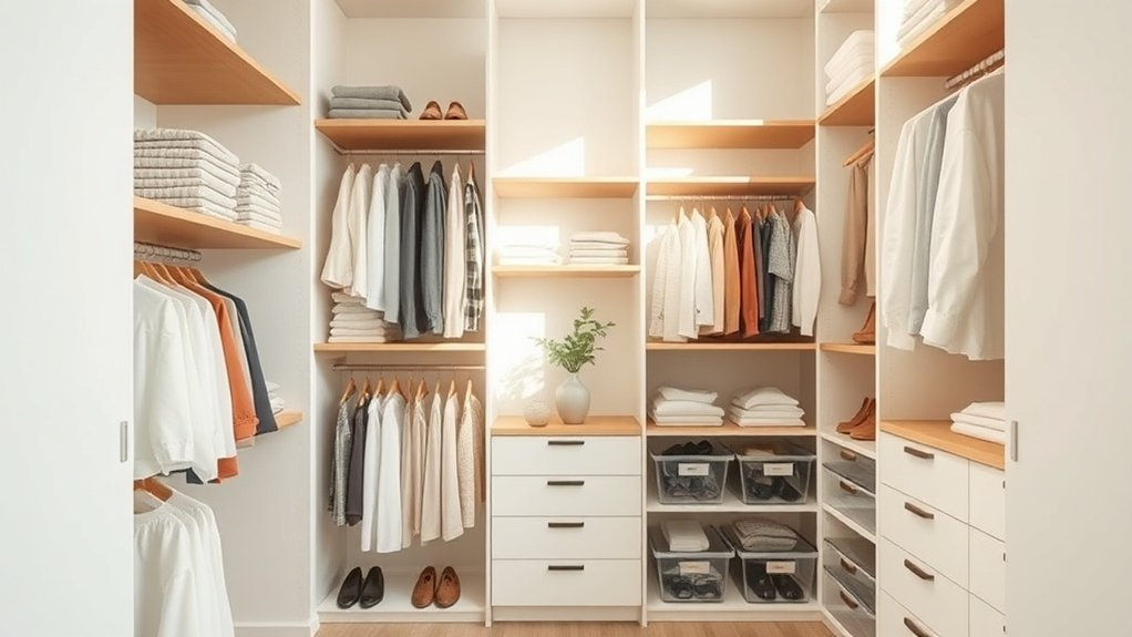 minimalist closet organization system