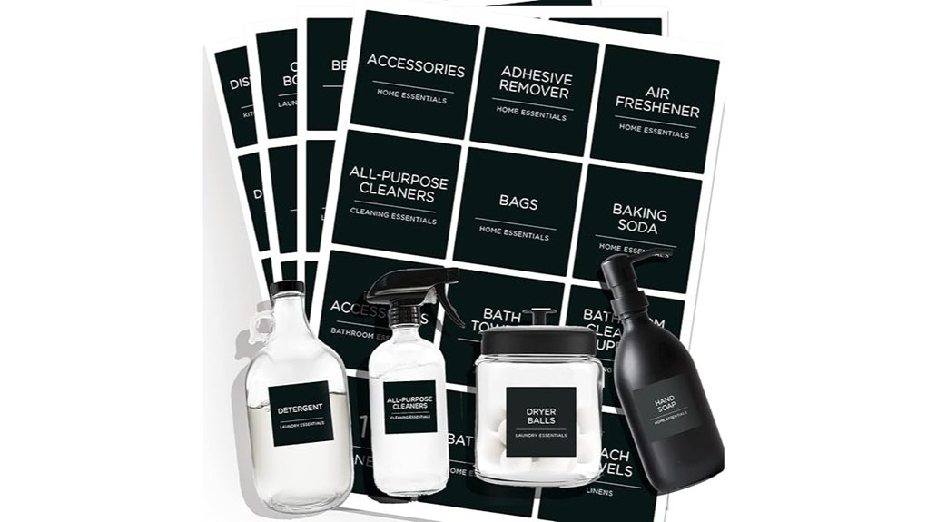 minimalist laundry room labels