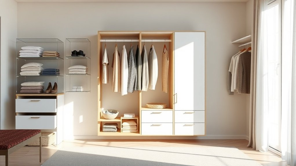 minimalist wardrobe storage ideas