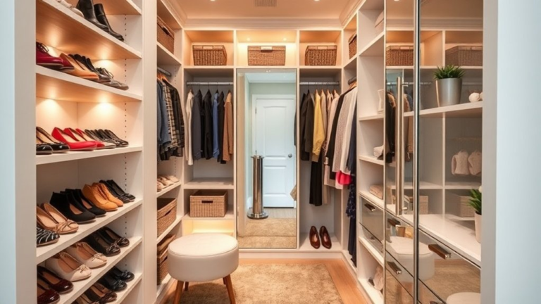 narrow closet organization solutions
