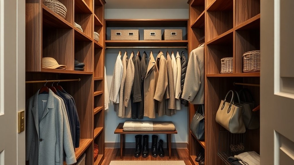 narrow closet organization strategies