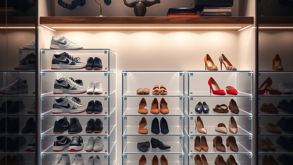 neat accessible shoe organization