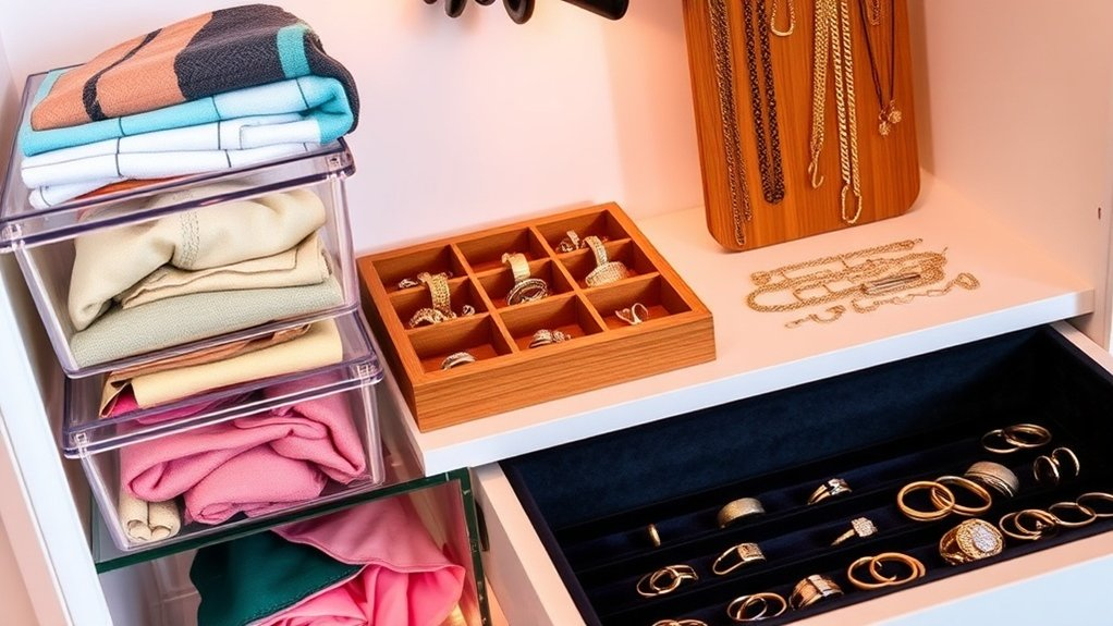 organize accessories for accessibility