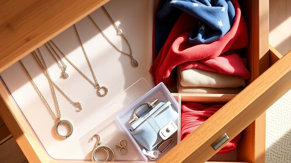 organize accessories with dividers