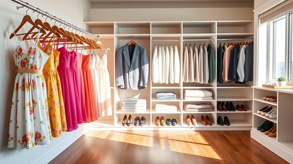 organize closet by categories