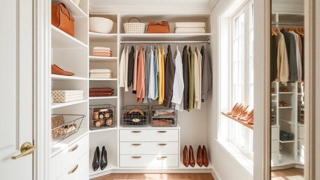 organize closet by category