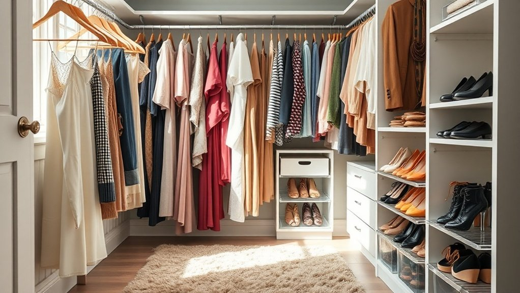 organize closet by category