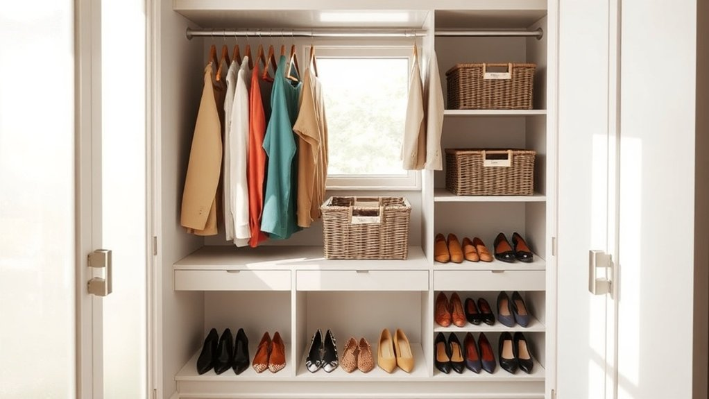 organize closet by category