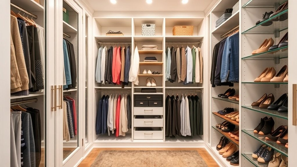 organize closet by category