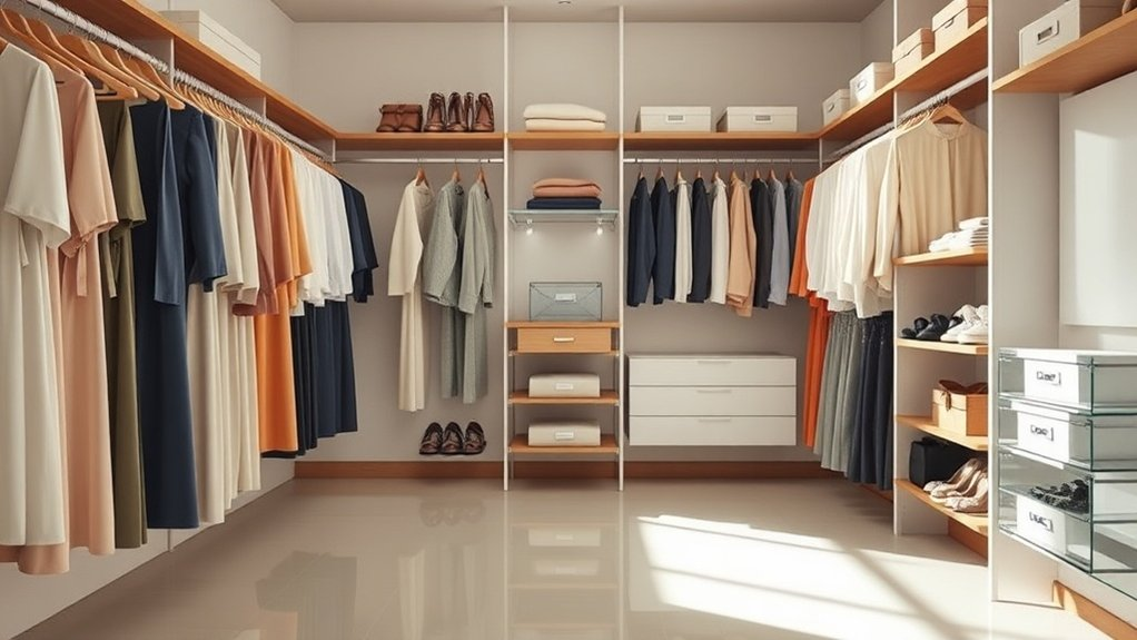 organize closet by category