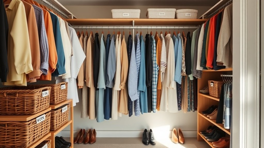 organize closet by frequency