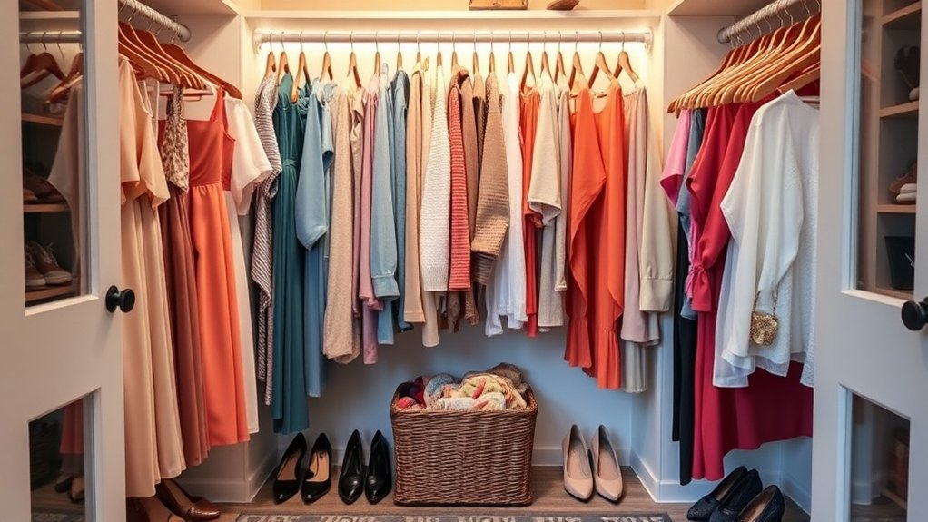 organize closet by season