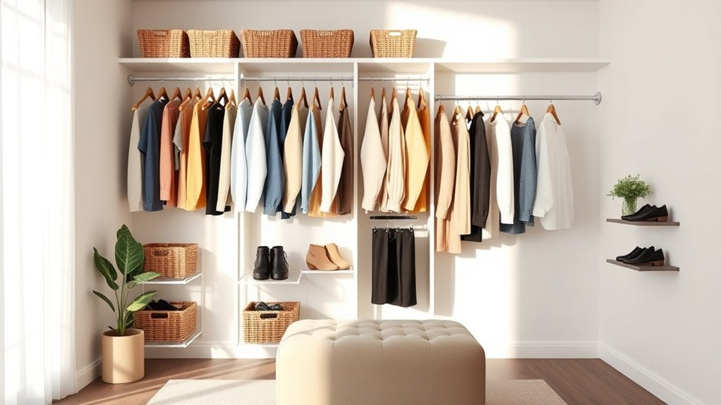 organize closet for accessibility