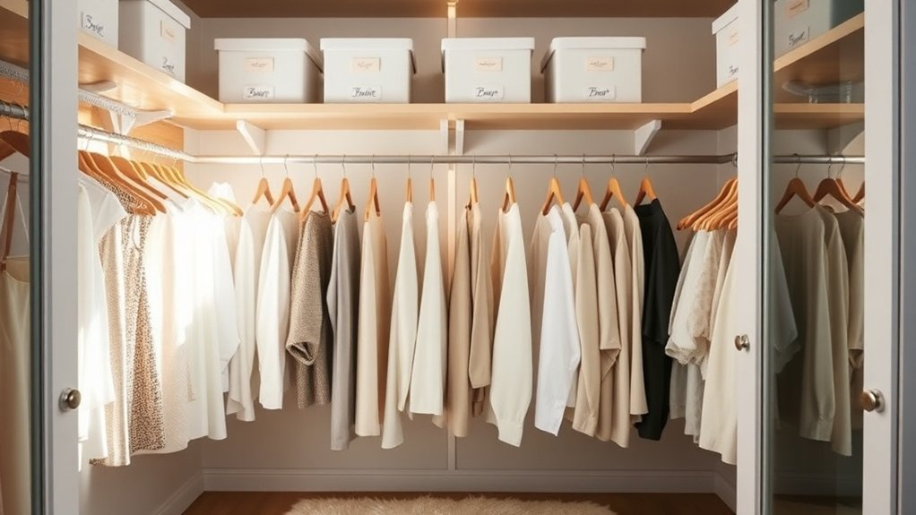 organize closet for accessibility