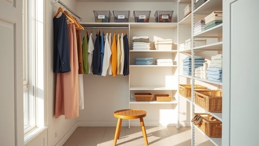 organize closet for visibility