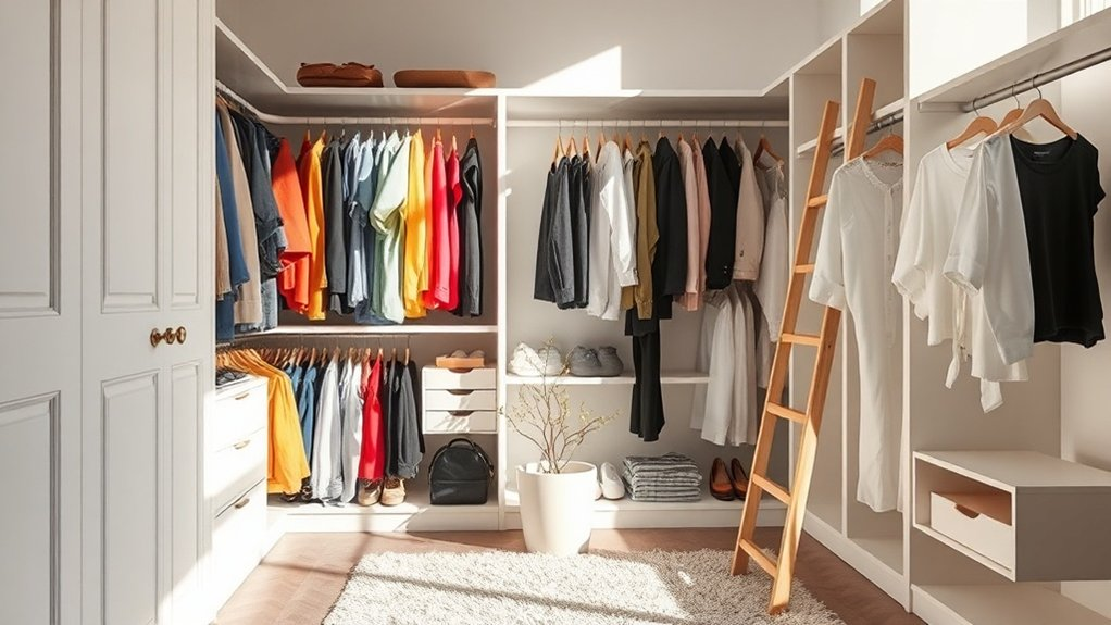 organize closet one section
