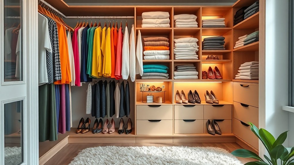 organize closet with intention