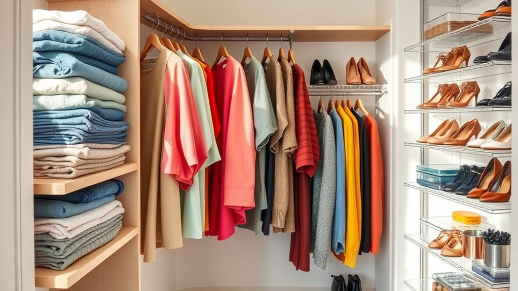 organize clothes by category