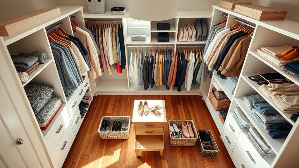 organize clothes by use