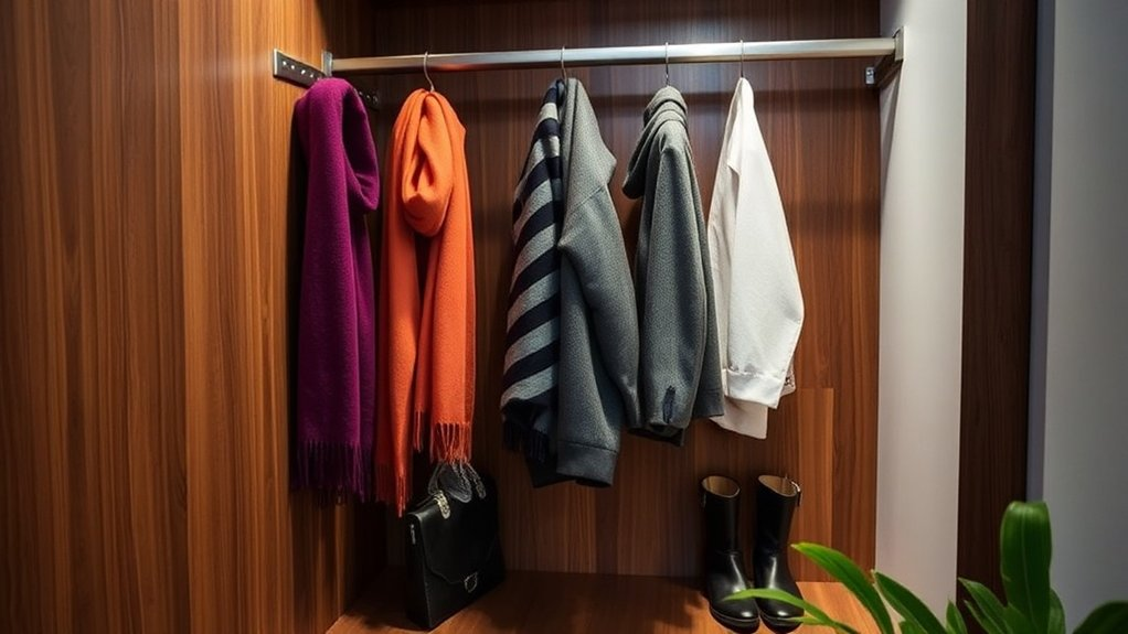 organize coats with hooks