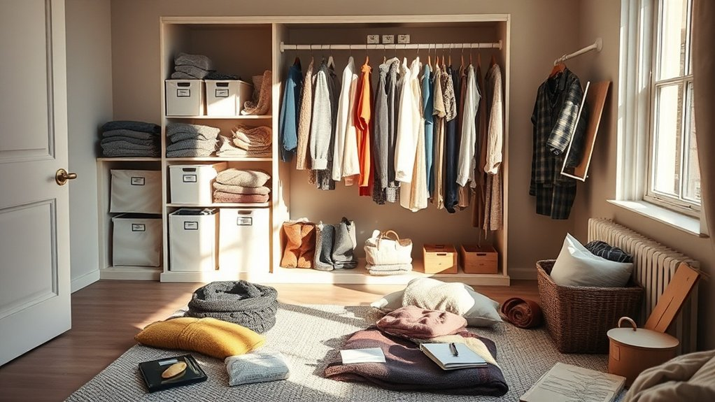 organize declutter label clean