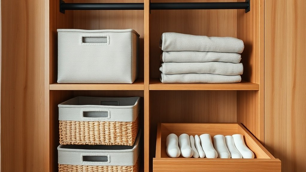 organize drawers and bins
