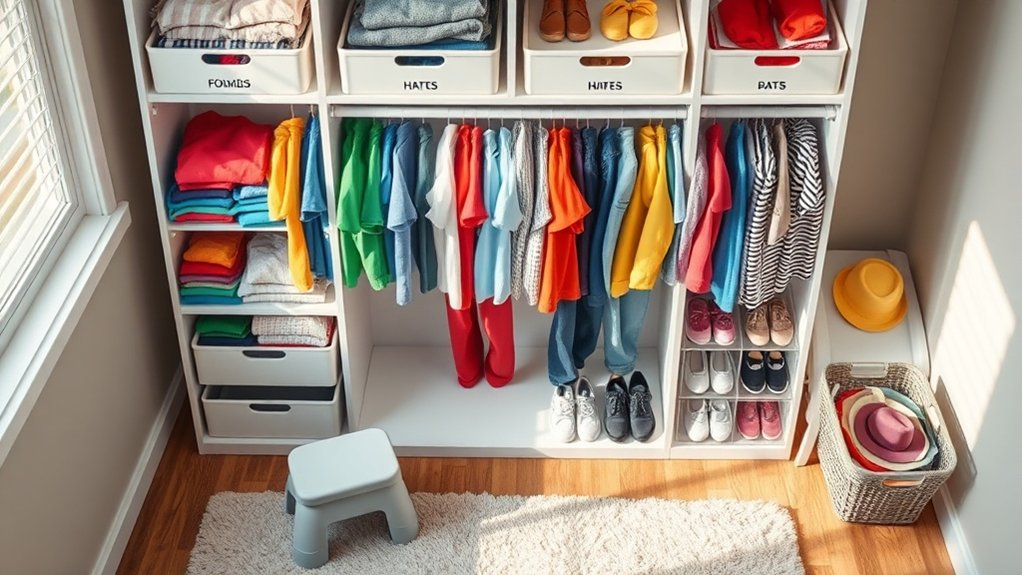 organize kids closets efficiently