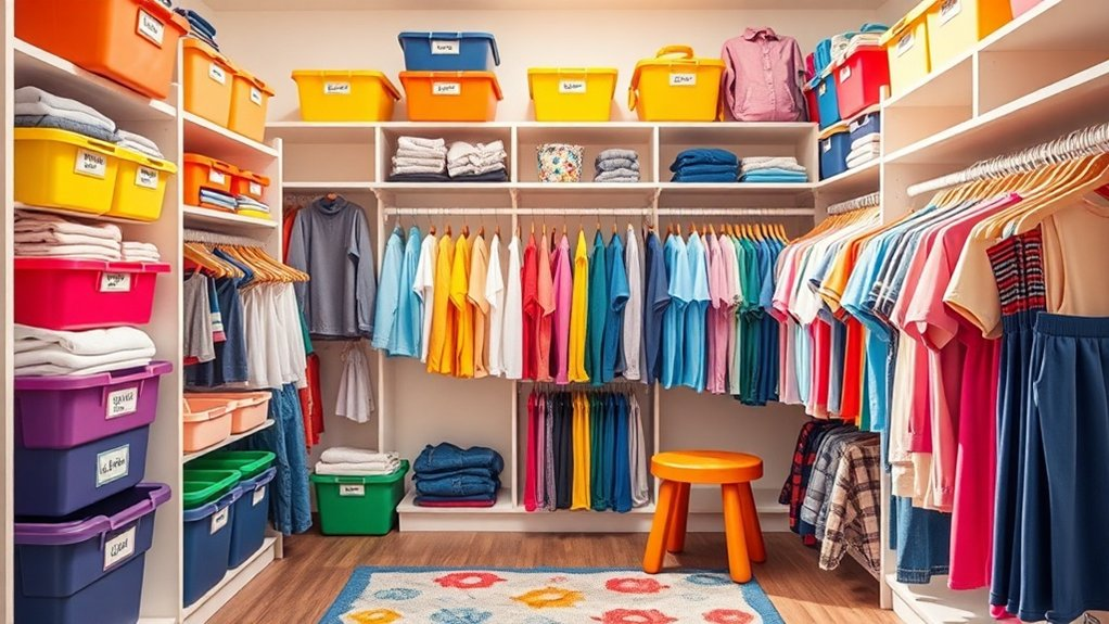 organize kids clothes efficiently