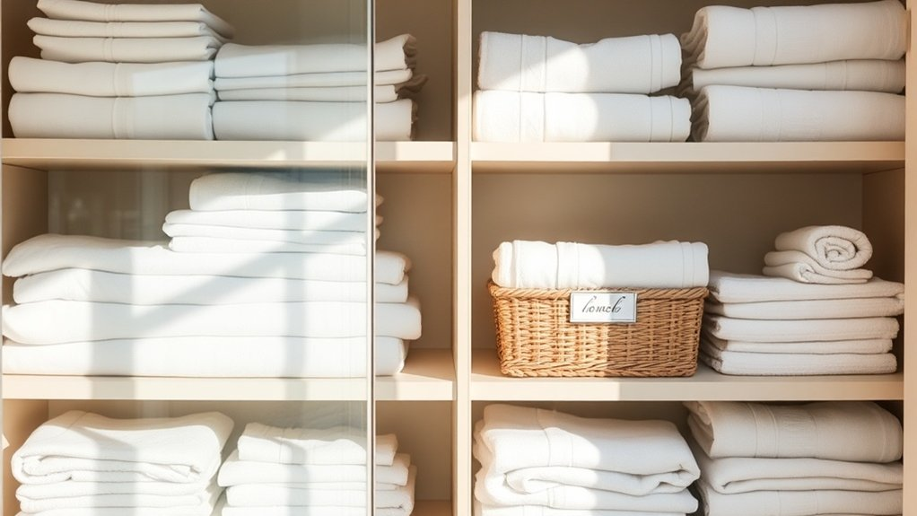 organize linen closet efficiently