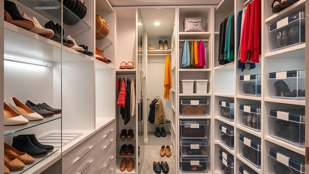 organize shoes and accessories