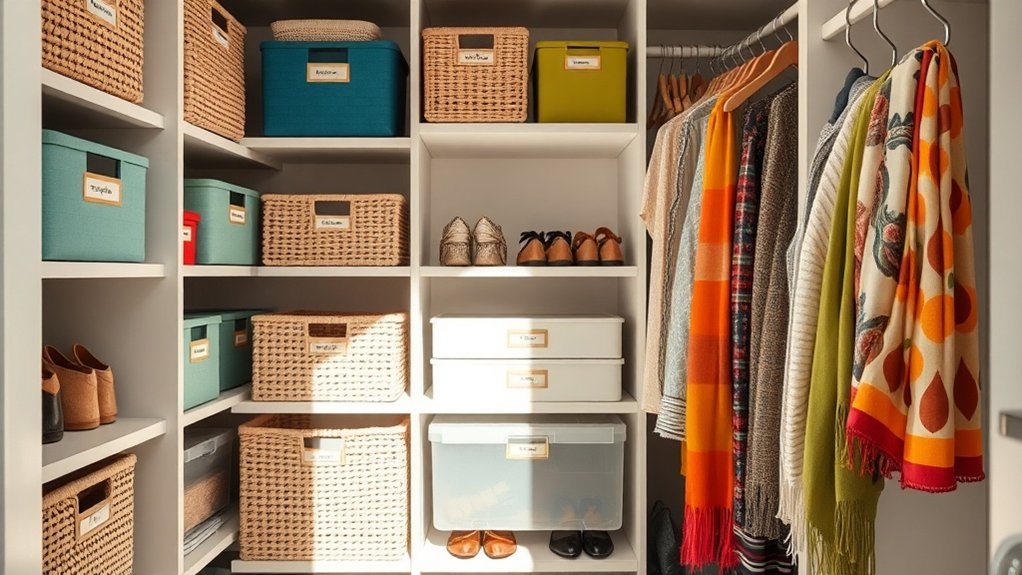 organize small closet efficiently