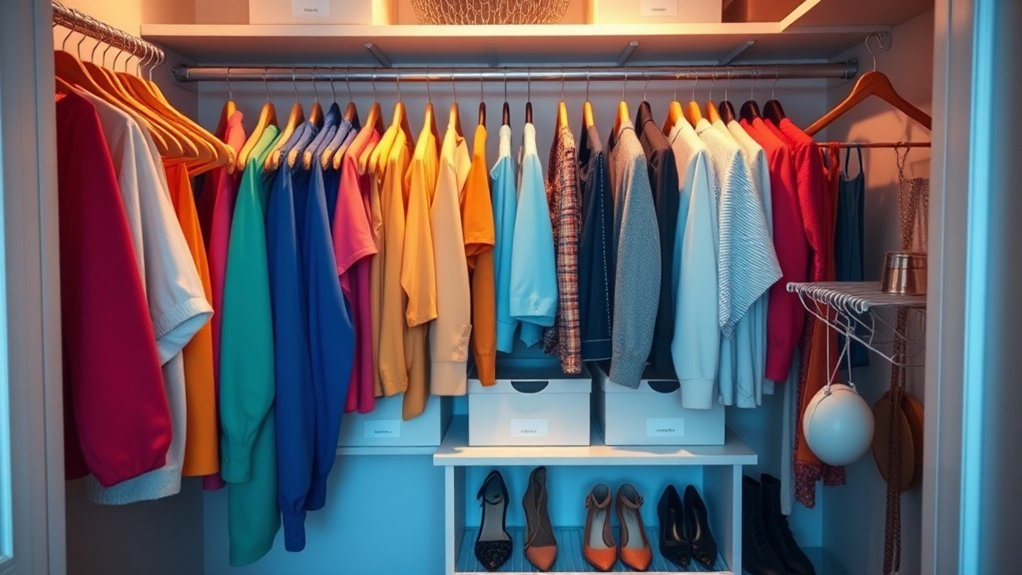 organize small closet efficiently