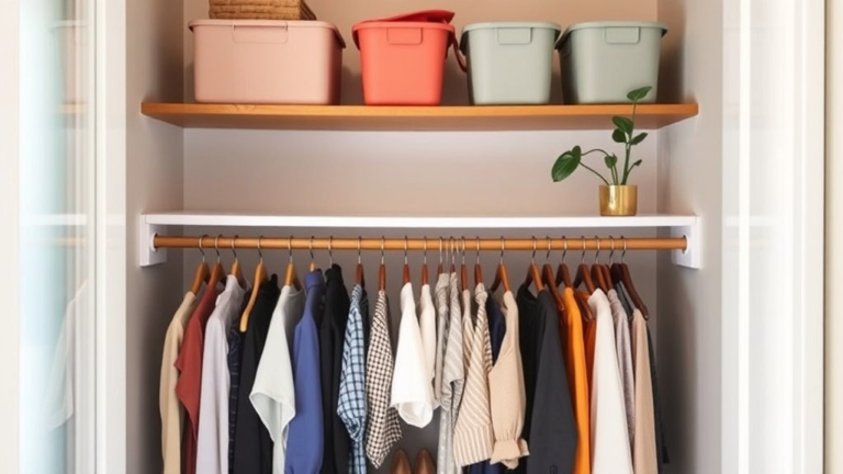 organize small closet zones