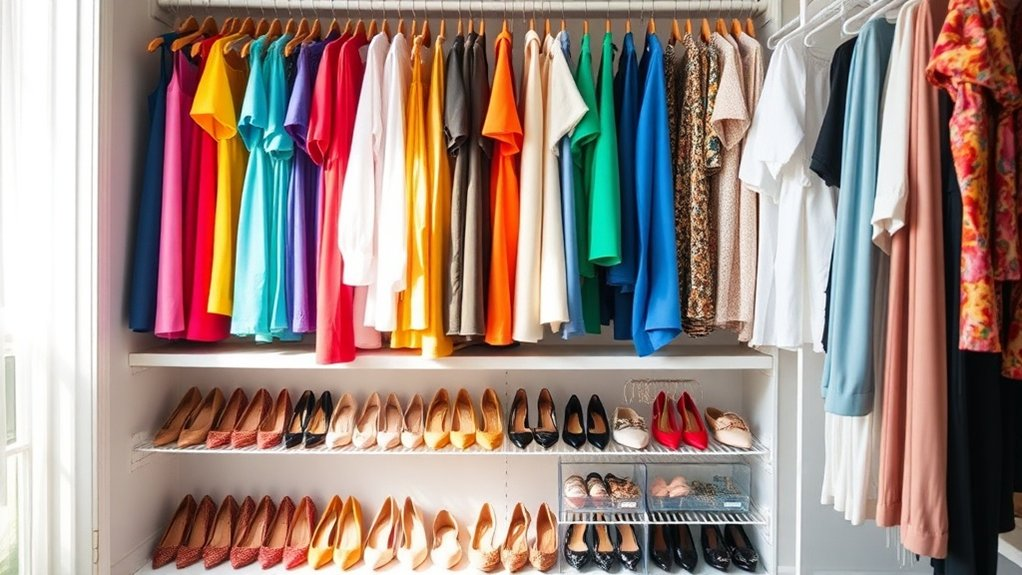 organize wardrobe by categories