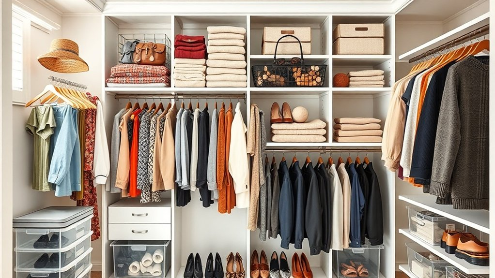 organize wardrobe by outfits